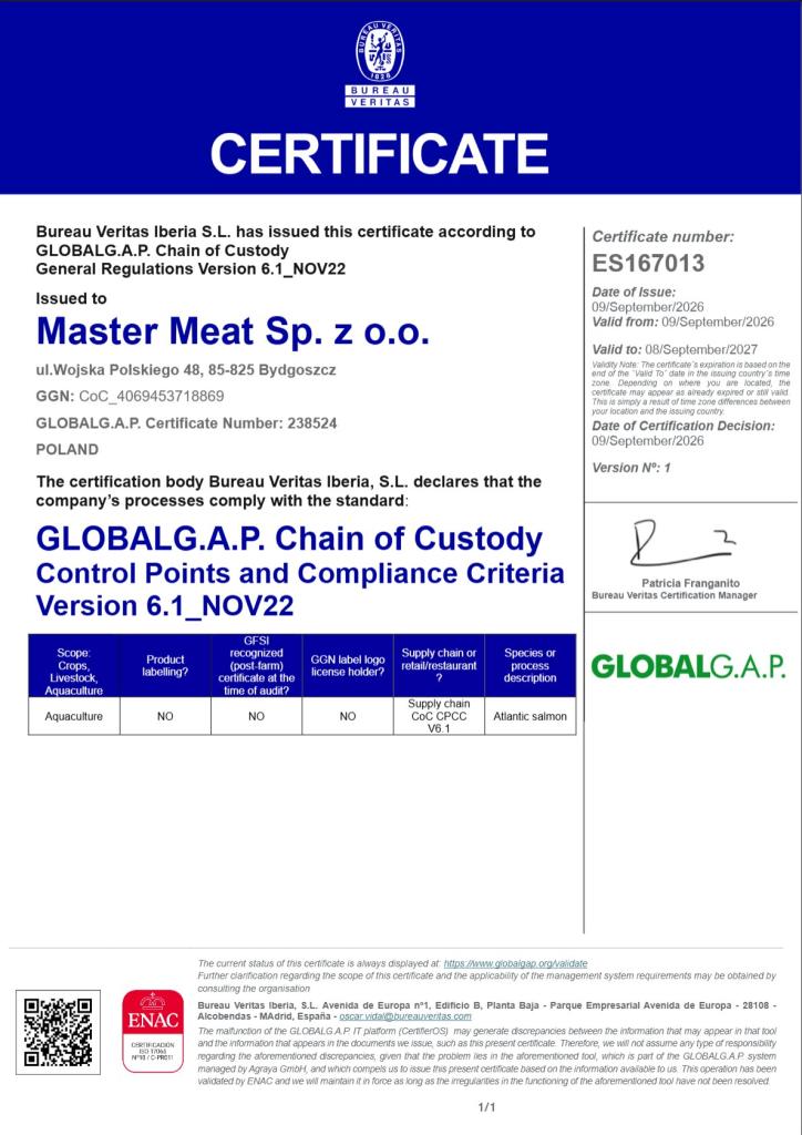 Certyfikat  GLOBALG.A.P.  Chain  of  Custody  CoC_4069453718869  &ndash;  Master  Meat